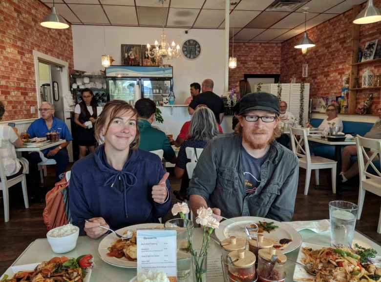 Erin and Russ at Family Thai Cuisine in Silverdale, WA. The food was very good.