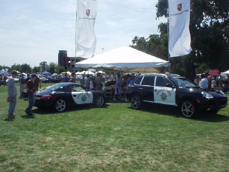 Your tax dollars hard at work: two Porsches for the California Highway Patrol.
