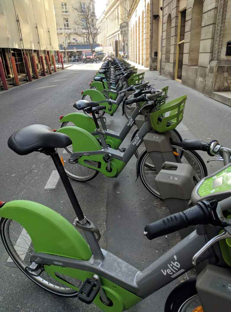 The Velib city share bicycles in Paris were different from the ones that I last saw in 2013.