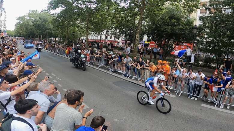 Valentin Madouas of France finished second in the Paris Olympics men's cycling road race.