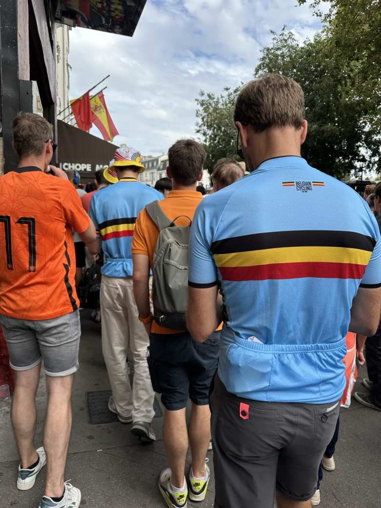 There were plenty of Belgium cycling fans near where I was standing.