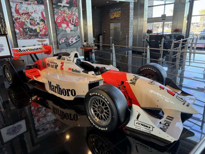 The 100th Indy car win for Penske Racing was achieved by Gil de Ferran driving a Reynard 2K1.