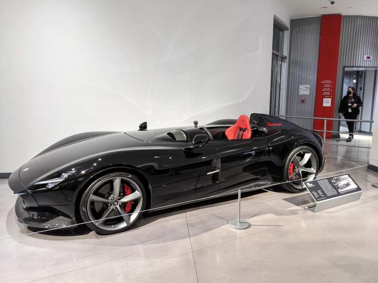 A Black 2020 Ferrari Monza SP1.