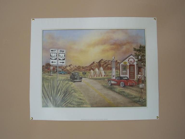 Route 66 goes through the Petrified Forest, so it is no wonder that the poster I have in my garage now looks familiar.