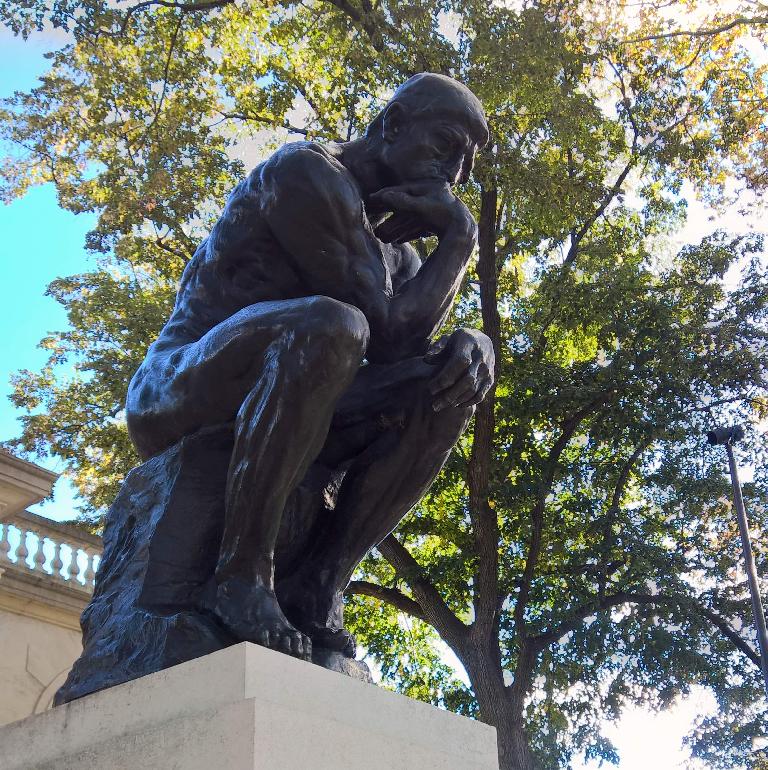 "The Thinker" outside the Rodin Museum.