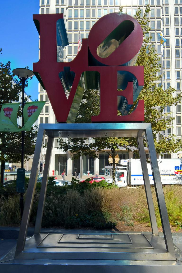 The Love Exhibit at Dilworth Park.