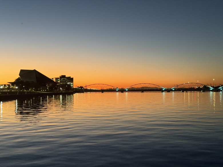 Tempe Town Lake, the site of the 2.4-mile swim that I did during Ironman Arizona nearly 20 years ago.