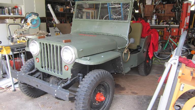 Kristina's neighbor Kevin showed me his Willys Jeep from the late 1940s. He bought it for under $2,000 but has put in more than $20,000 into it since.