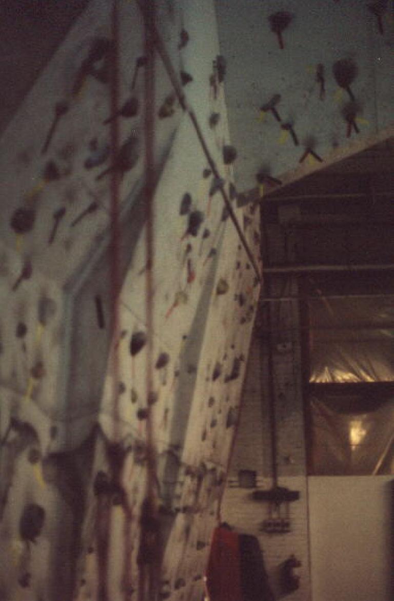One of the climbing walls.