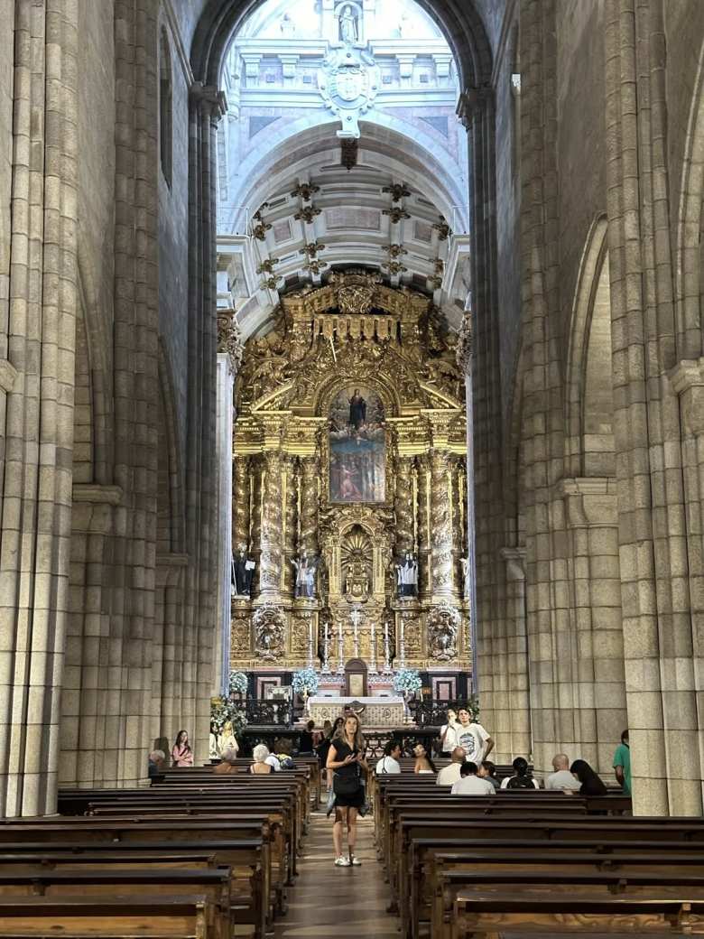 Inside the Cathedral of Porto.