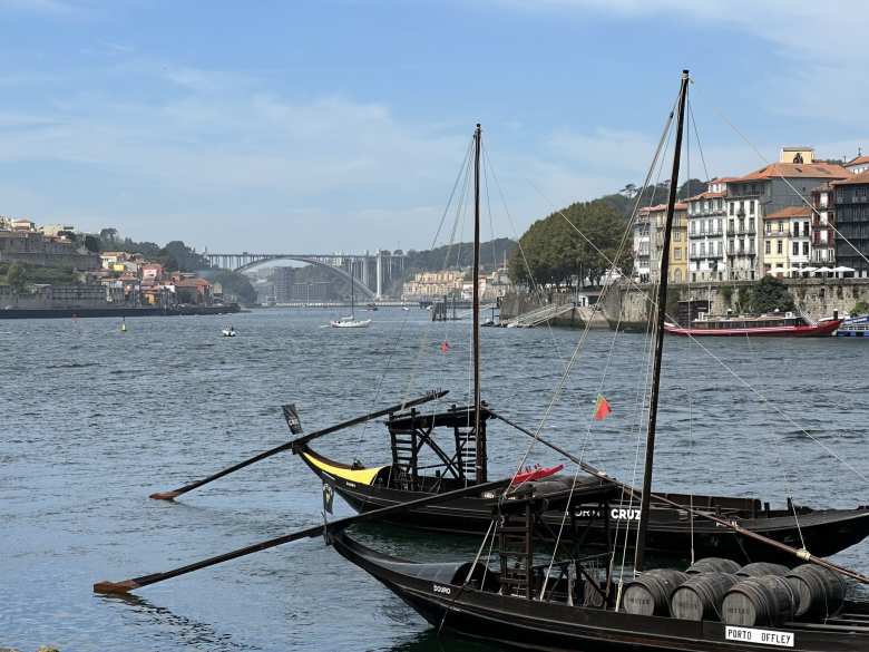 Ships in the Douro River.