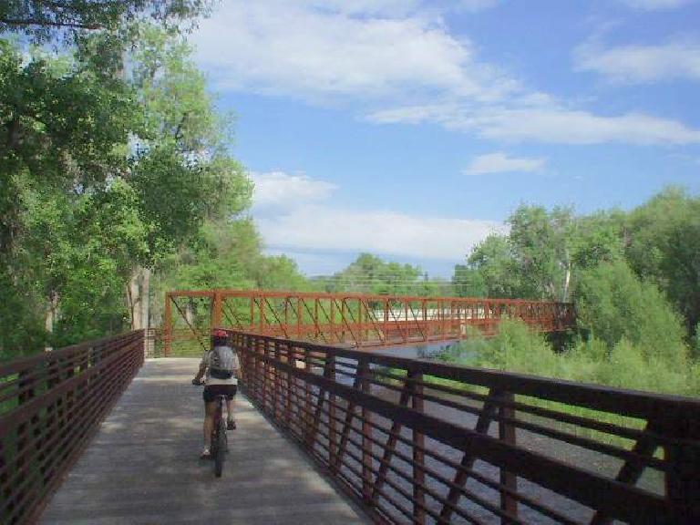 And over a beautiful bridge crossing the Poudre River near Overland Trail Rd.