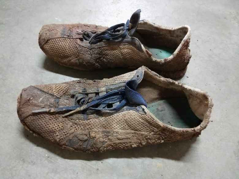 My Puma H. Street NCs were caked in mud after the 2018 Quad Rock 50.