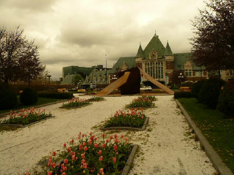 Nice flower garden in Quebec City.