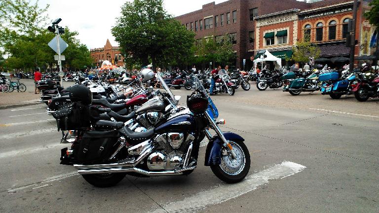 Cruisers on Mountain Ave. in Old Town Fort Collins.