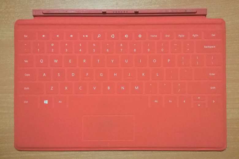 The keyboard for the Microsoft Surface 4 also was nearly impossible to clean.