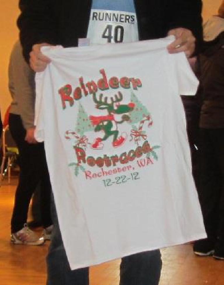 The T-shirt participants received. Good candidate for an Ugly Christmas T-shirt contest?