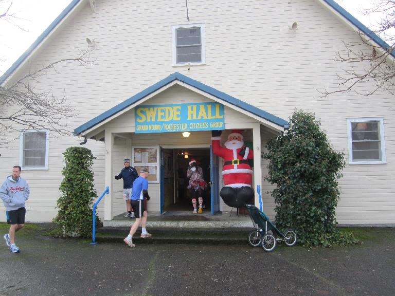 Swede Hall, the start of the race in Rochester.