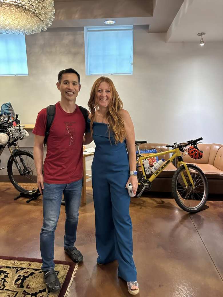 Felix Wong and Mary Metcalf, two of the original racers of the Tour Divide.