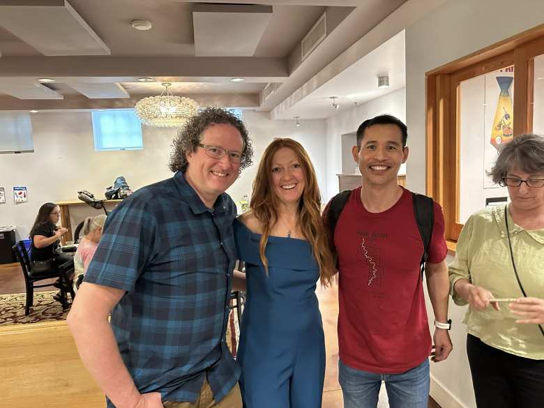 Mike Dion, Mary Metcalf, Felix Wong (three racers of the inaugural Tour Divide) and Sheila Reiter (a 2011 TD participant).