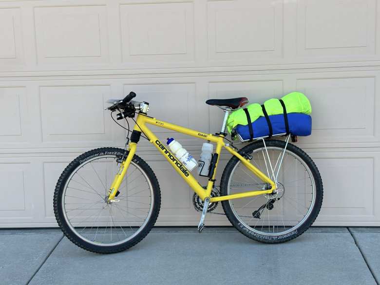 Side view of my Cannondale F700 in its restored 2008 Tour Divide configuration,.