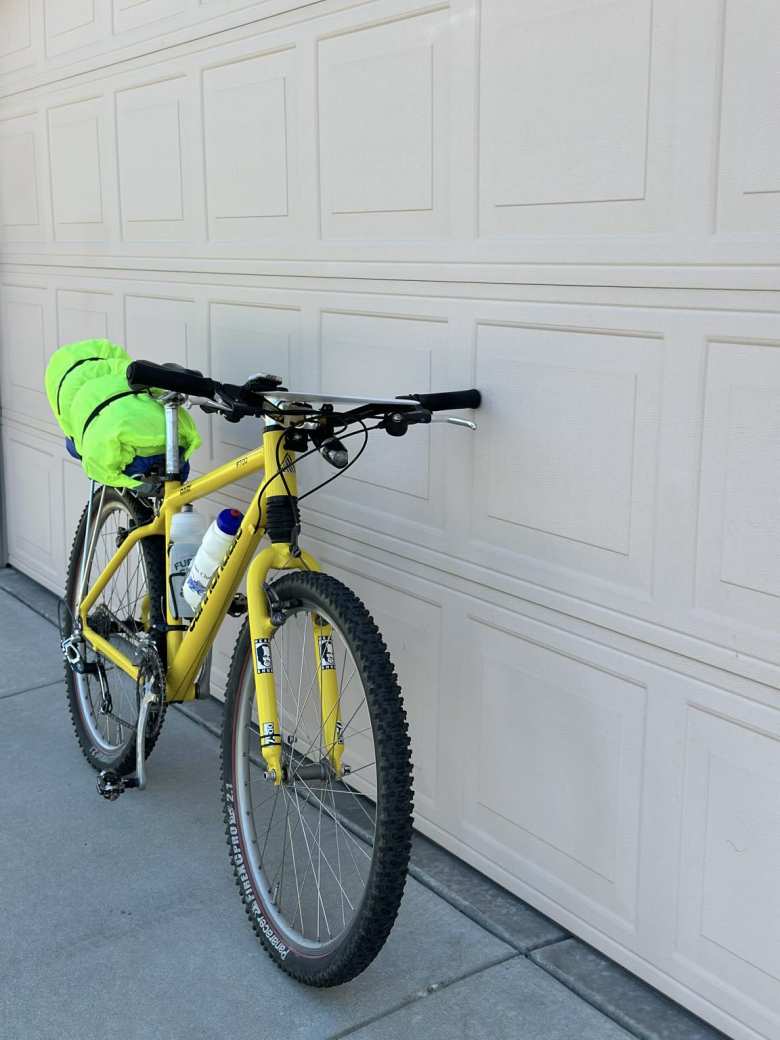 My Cannondale F700 in its 2008 Tour Divide configuration, set to ride to Ride the Divide Returns film festival in Boulder from Fort Collins.