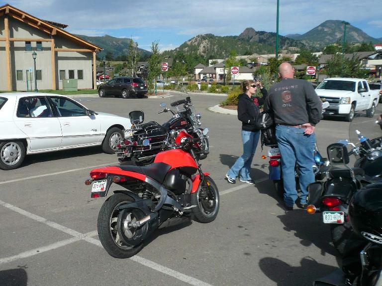 My Buell among the Harleys.