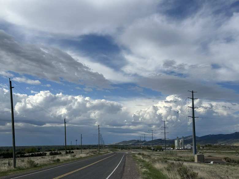 Clouds gathered over North Overland Trail, but threatened no rain.