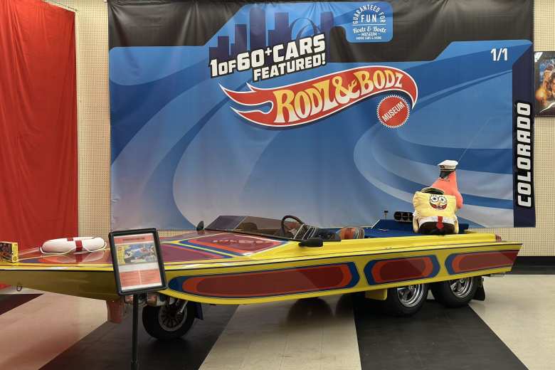 Inside the lobby of the Rodz and Bodz Museum is SpongeBob SquarePants' boat car. SpongeBob and his best friend Patrick Star are there too. Inside the lobby of the Rodz and Bodz Museum is SpongeBob SquarePants' boat car. SpongeBob and his best friend Patrick Star are there too.