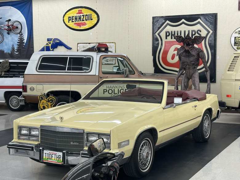 The museum had cars from the hit Netflix series Stranger Things, including this 1985 Cadillac El Dorado convertible and Jim Hopper's 1980 Chevrolet K5 Blazer. The museum had cars from the hit Netflix series Stranger Things, including this 1985 Cadillac El Dorado convertible and Jim Hopper's 1980 Chevrolet K5 Blazer.