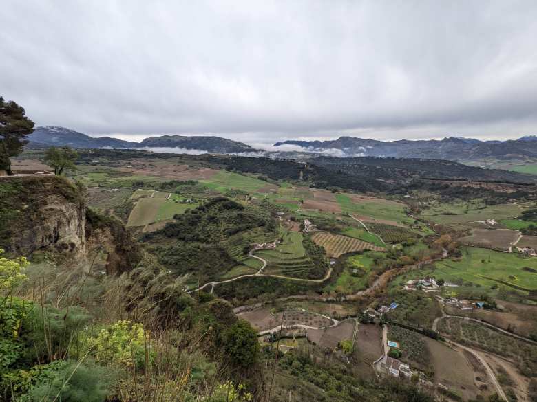 The view of the land west of Ronda from the Alameda del Tajo.