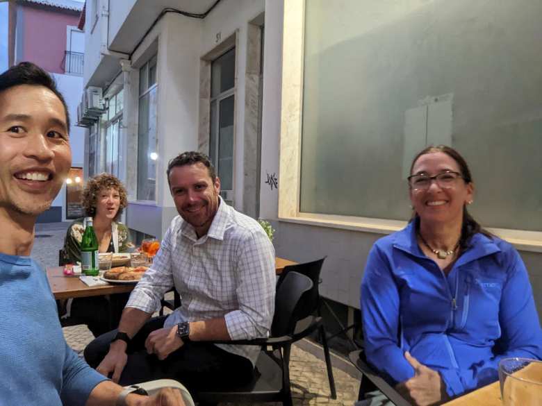 Right after we sat down, I got a message on Strava from my friend Josh, who I know from Fort Collins, Colorado. By complete coincidence, he and his wife Adrienne were in Lagos too! I invited them to come out for dinner.