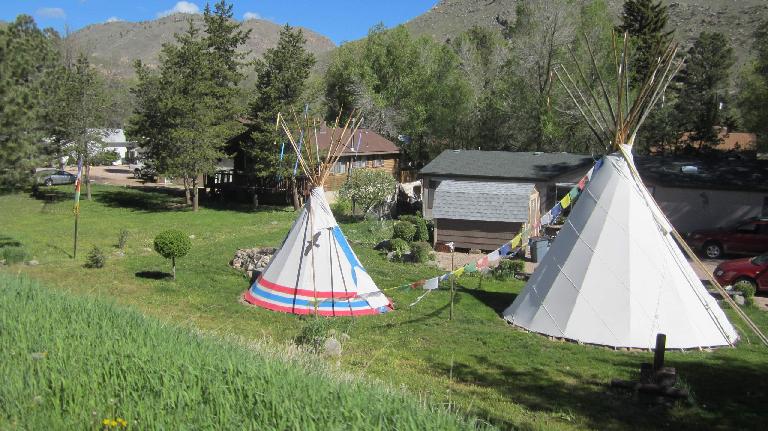 Teepees in the Poudre Canyon, Highway 14, Colorado