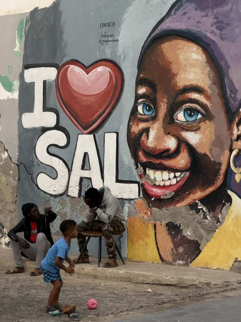 A child playing by a 