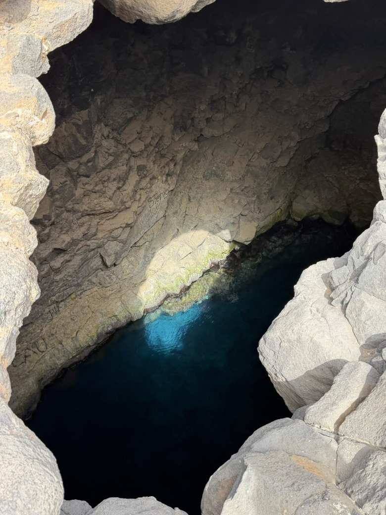 This was the Buracona-Blue Eye Cave. It is famous for its brilliant turquoise glow that appears when sunlight hits the underwater cave at the right angle. Unfortunately, in January, it's tough to see it with the sunlight hitting it just right.