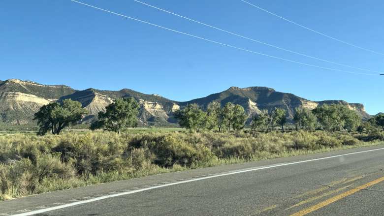 This might be the North Rim of Mesa Verde, southeast of the Cortez Municipal Airport on the east side of US-160/US-491.