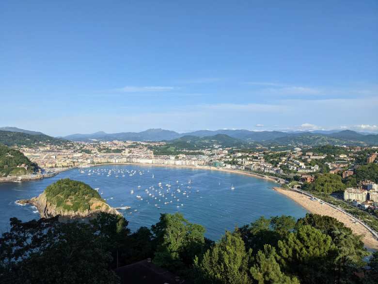 A great view of San Sebastian from Monte Igueldo.