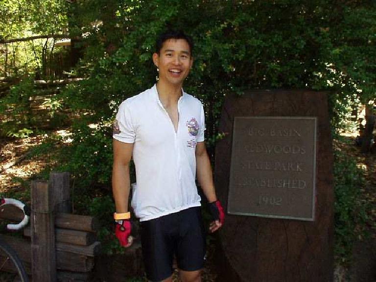 [Mile 54, 12:07 p.m.] Felix Wong smiling for the camera.