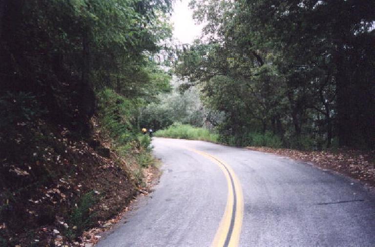 The very steep Jamison Creek Road at Mile 63 which would prove to be humbling!
