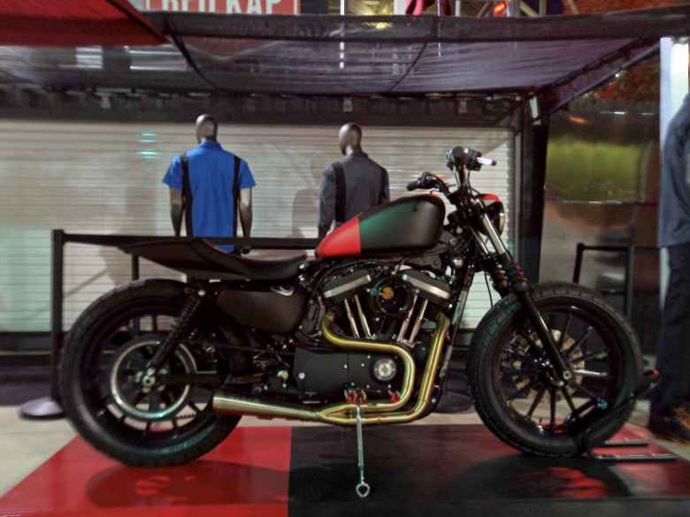 A custom Harley-Davidson Sportster.