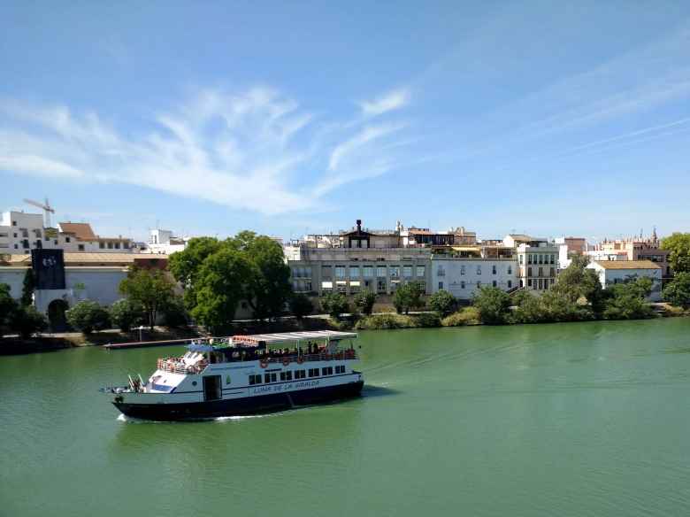 The Luna de La Giralda on the Canal de Alfonso VIII in Seville, Spain.