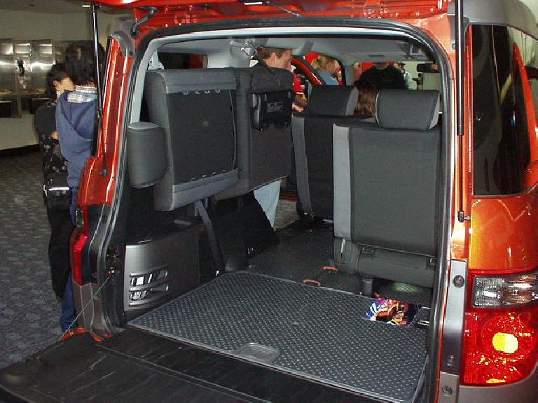 I couldn't help but think this Honda Element would be great for triathlons with all of its carrying capacity.