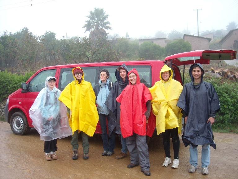 Donning ponchos, we were all set for the 10-kilometer hike from San Miguel Amatl