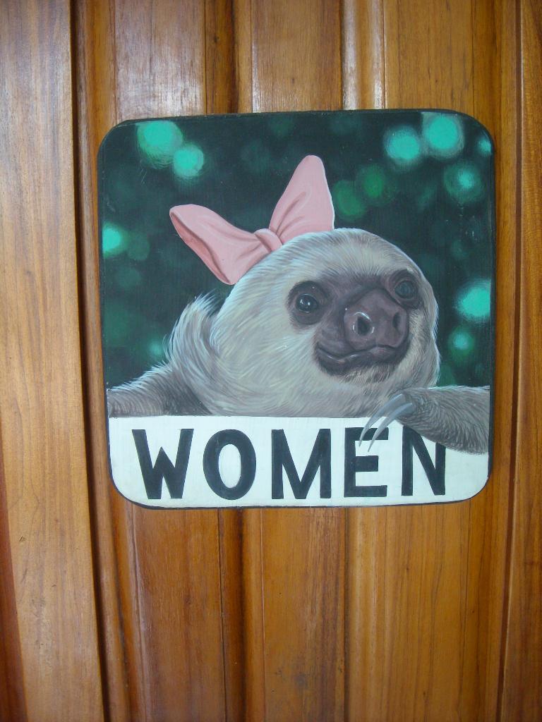 The sign for the women's bathroom was cute too.