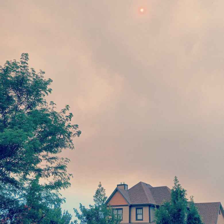 Smoke above Fort Collins from the Colorado wildfires.