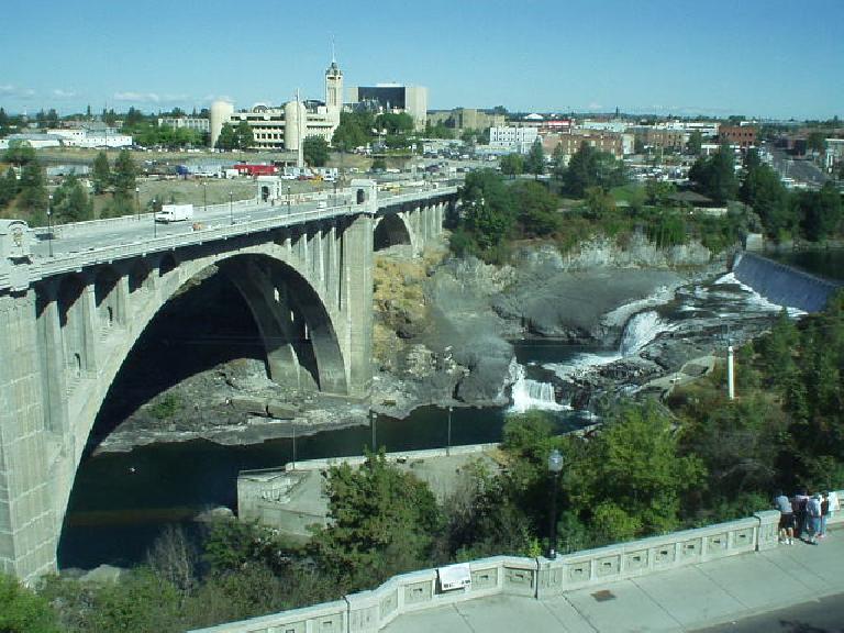 The view of the Spokane Falls from the 3rd floor of the downtown library was very nice.