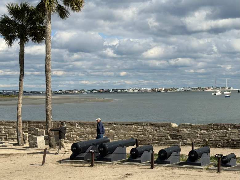 Cannons in front of the Castillo de San Marcos.