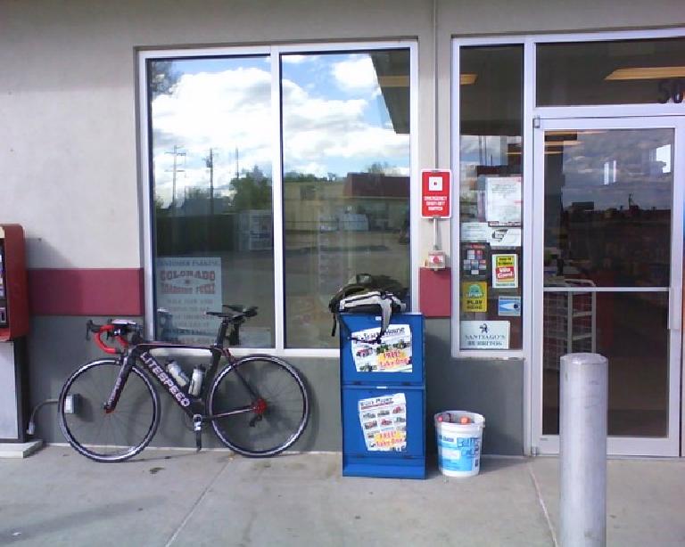 [Mile 212, 5:12 p.m.] At Checkpoint #7, a convenience store in Gilcrest.