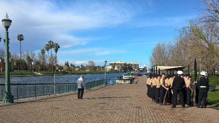 Chinese veterans in the 2017 Stockton Chinese New Year parade.