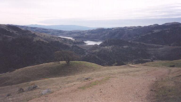 The Calaveras Reservoir in the distance, nice 'n' blue.